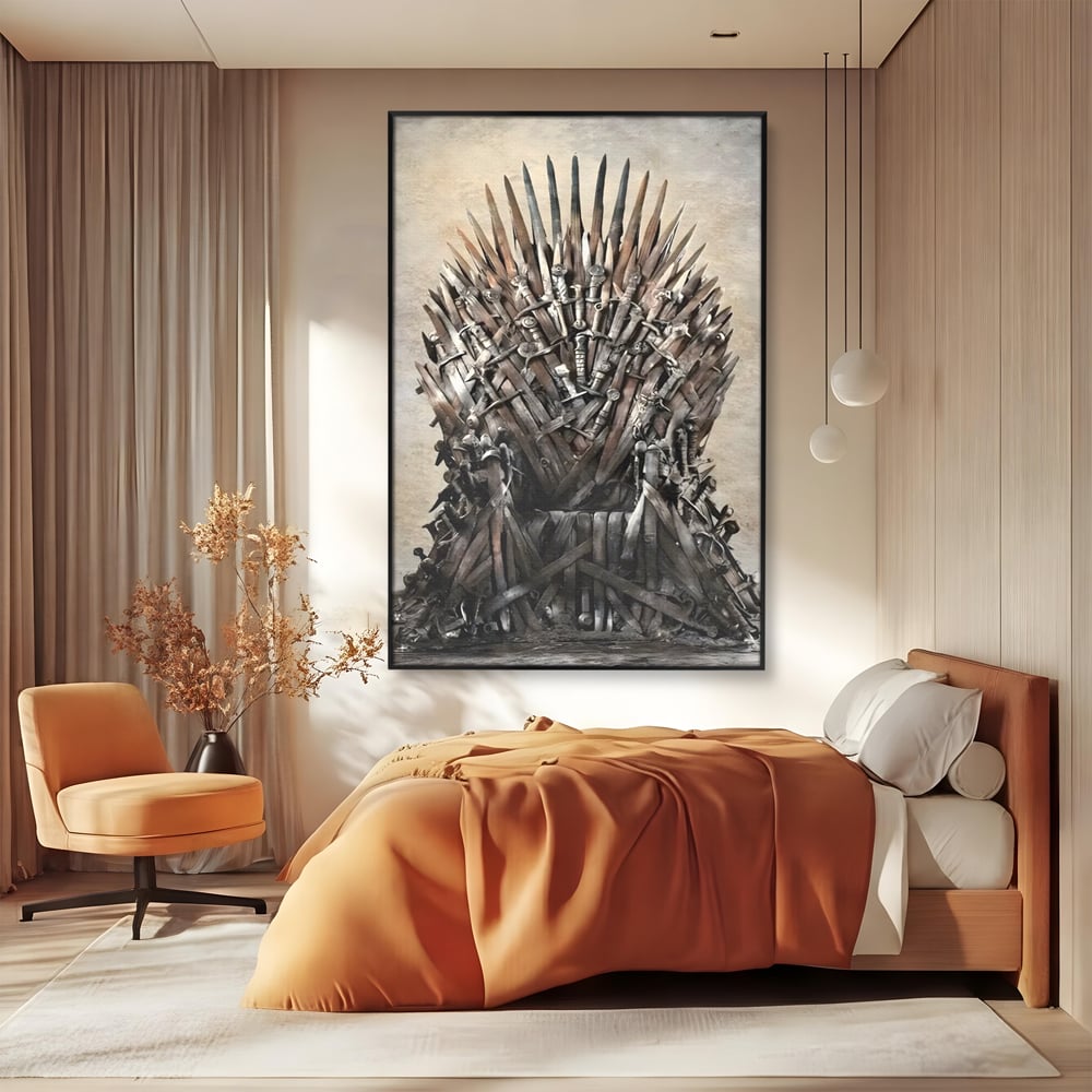 Leinwandbilder Premium, LuxCanva® C1263, Der Thron, Entspannend, Game Of Thrones, Wohnzimmer, Kräftige Farben