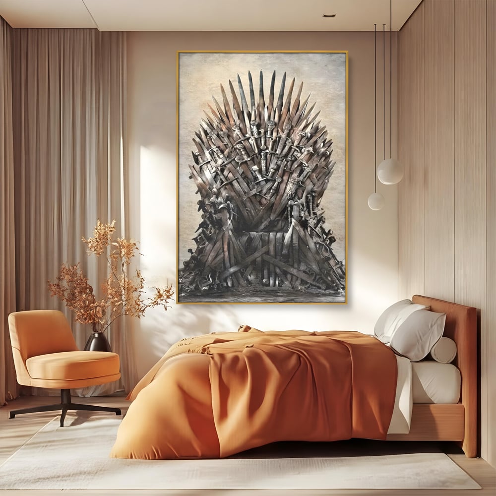 Leinwandbilder Premium, LuxCanva® C1263, Der Thron, Entspannend, Game Of Thrones, Wohnzimmer, Kräftige Farben