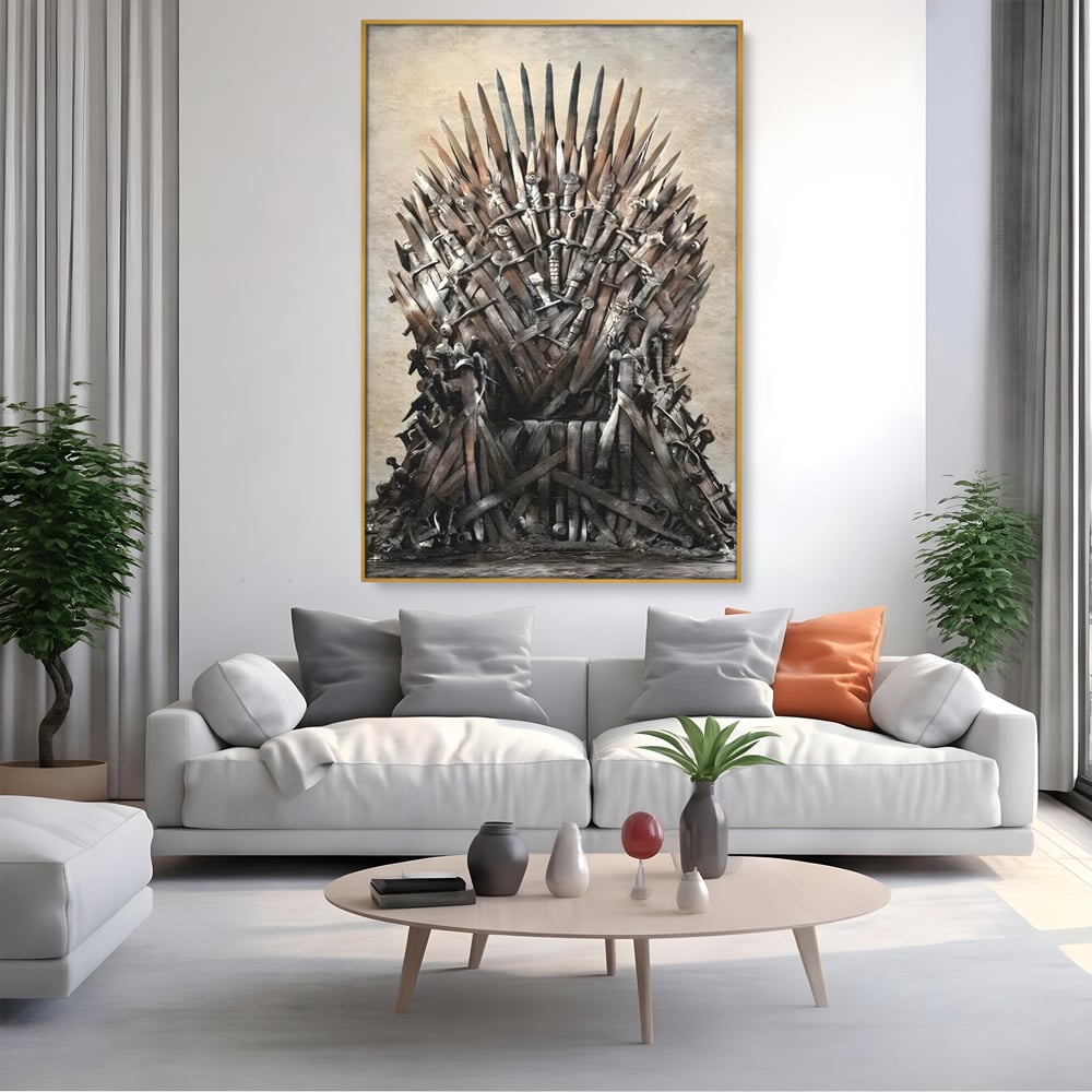 Leinwandbilder Premium, LuxCanva® C1263, Der Thron, Entspannend, Game Of Thrones, Wohnzimmer, Kräftige Farben