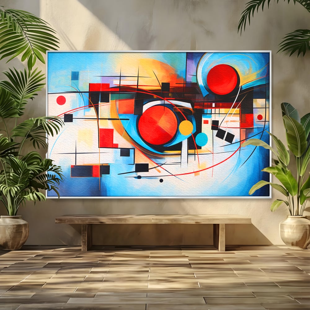 Tablou Canvas Premium, LuxCanva® C1268, Orbita gandurilor, Geometrie, Culori, Miscare, Ritm, Urban, Axa, Energie, Spatiu, Univers, Ordine, Haos, Cromatica, Abstarct