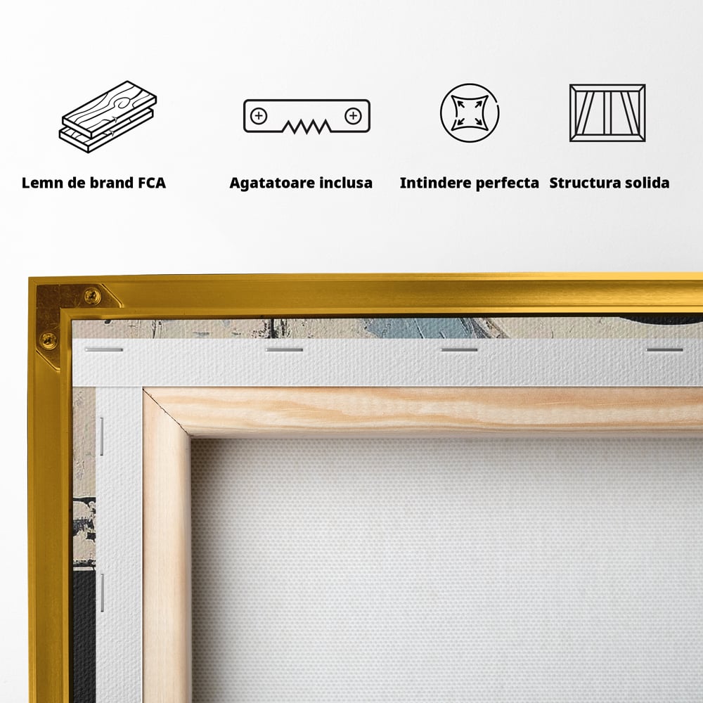 Tablou Canvas Premium, LuxCanva® C1270, Nucleu rosu, Geometrie, Culori, Impact, Structuri, Tensiune, Intersectie, Arhitectura, Liniste, Haos, Fragmente, Colorat, Birou, Living, Dormitor
