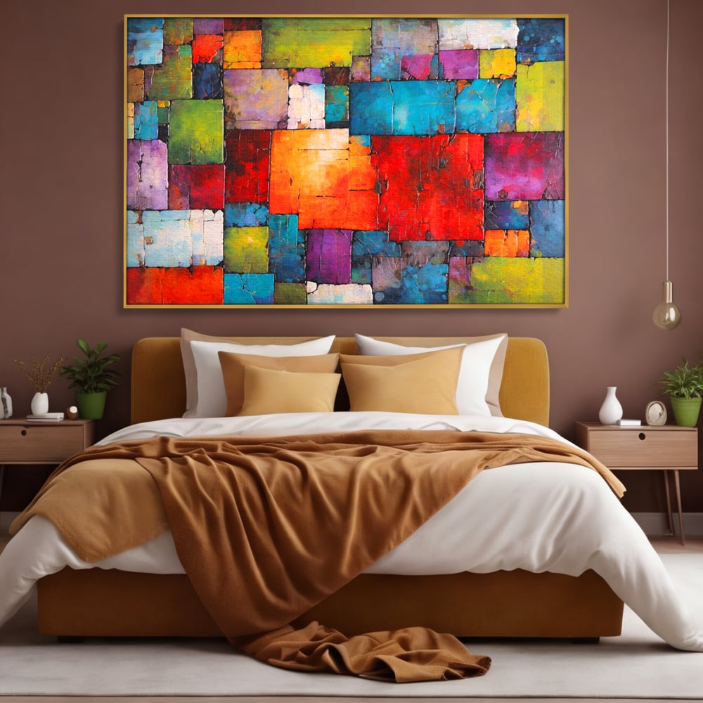 Tablou Canvas Premium, LuxCanva® C1272, Arhitectura sentimentelor, Geometrie, Culori, Mozaic, Emotii, Textura, Stratificat, Modern, Echilibru, Impact, Vizual, Dreptunghi, Birou, Living, Dormitor
