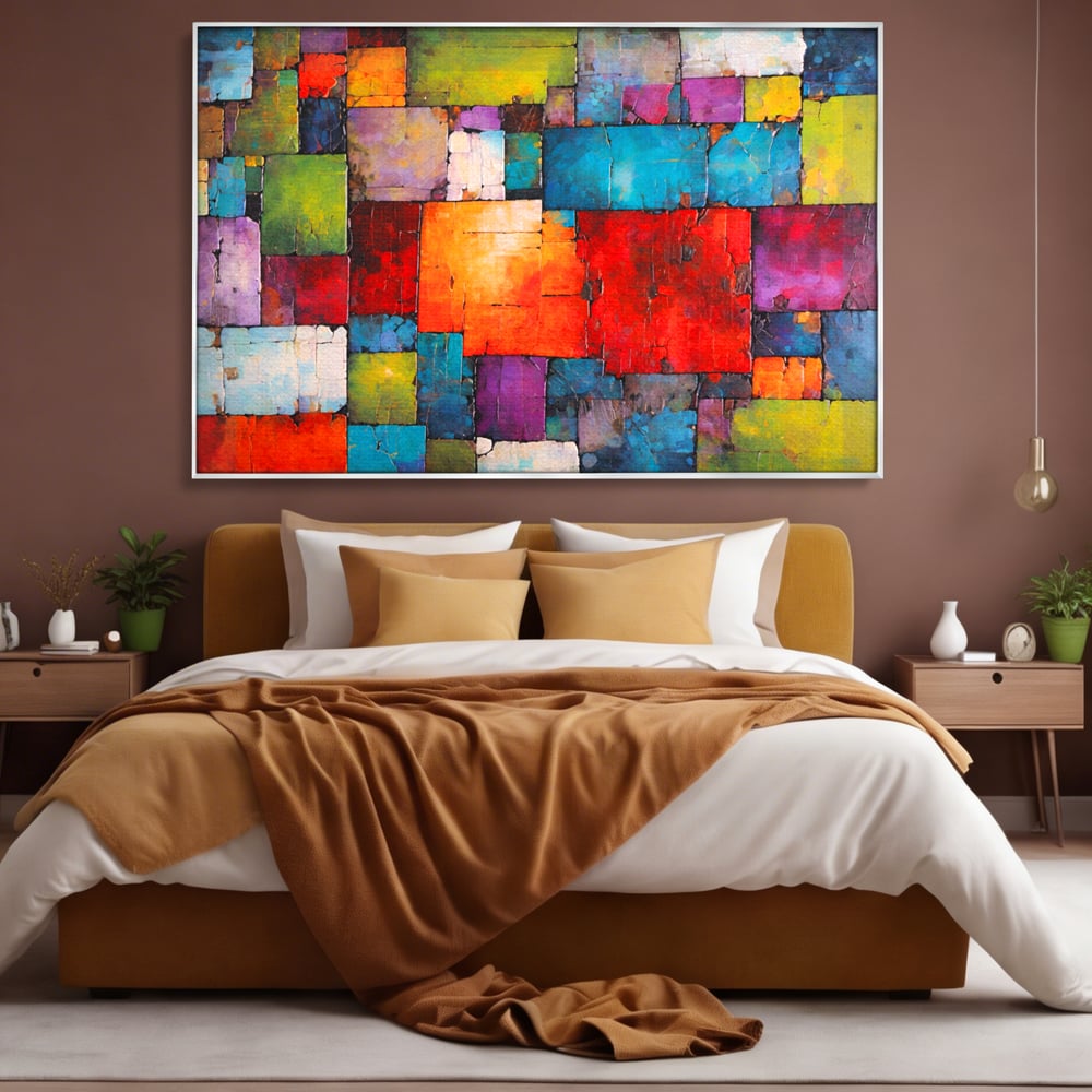 Tablou Canvas Premium, LuxCanva® C1272, Arhitectura sentimentelor, Geometrie, Culori, Mozaic, Emotii, Textura, Stratificat, Modern, Echilibru, Impact, Vizual, Dreptunghi, Birou, Living, Dormitor