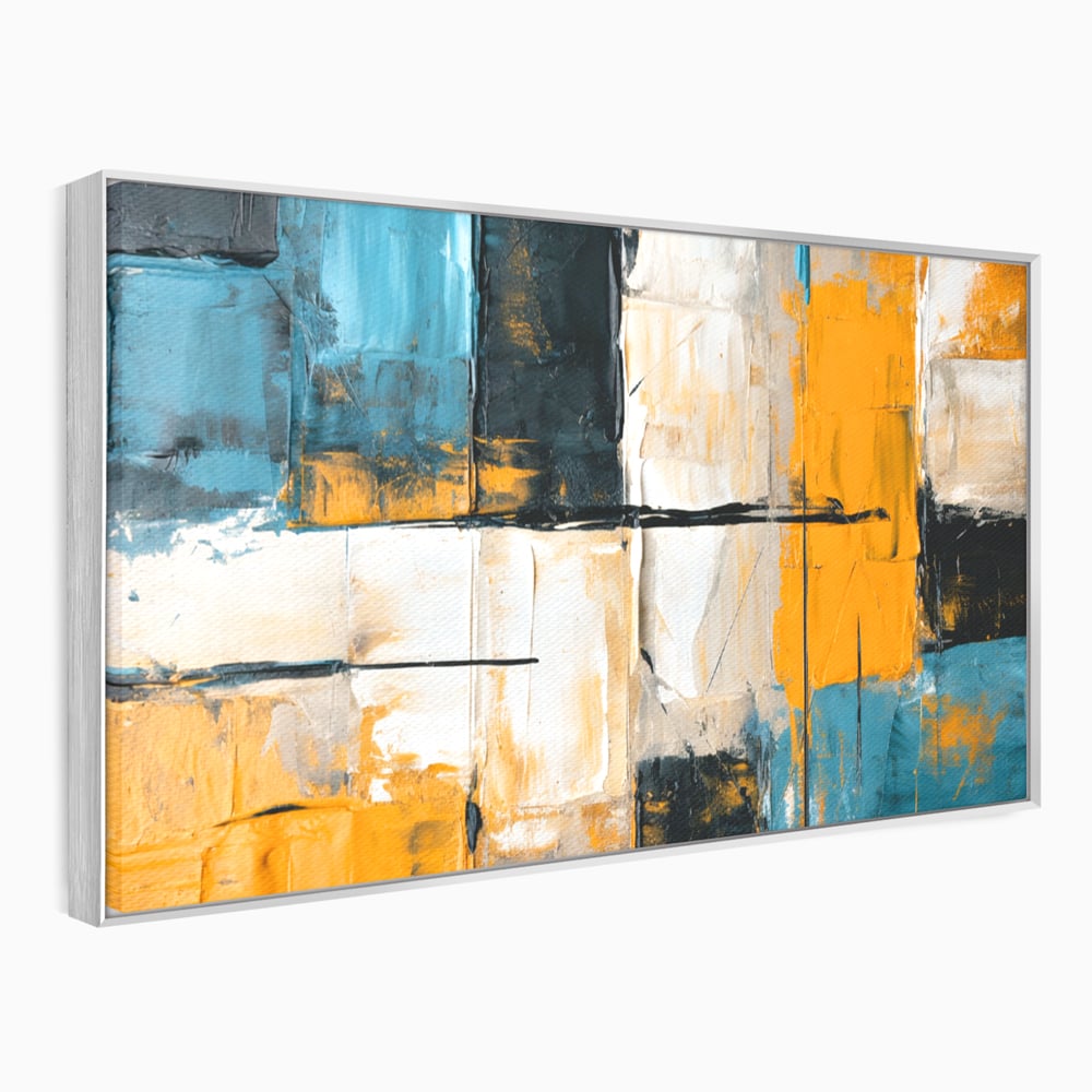 Tablou Canvas Premium, LuxCanva® C1281, Spatii care tac, Geometrie, Culori, Abstract, Materie, Volum, Profunzime, Stabilitate, Urban, Univers, Gravitate, Expozitie, Birou, Living, Dormitor