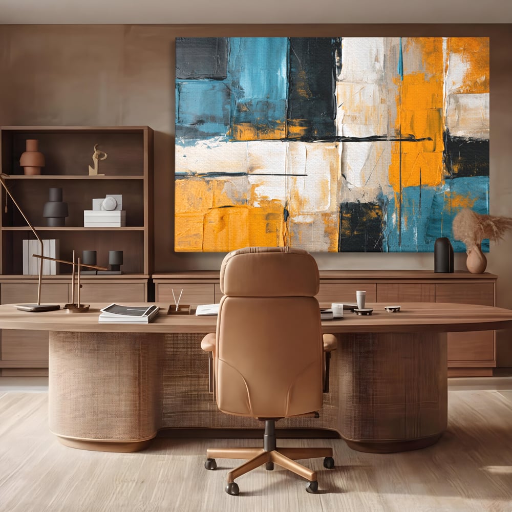 Tablou Canvas Premium, LuxCanva® C1281, Spatii care tac, Geometrie, Culori, Abstract, Materie, Volum, Profunzime, Stabilitate, Urban, Univers, Gravitate, Expozitie, Birou, Living, Dormitor