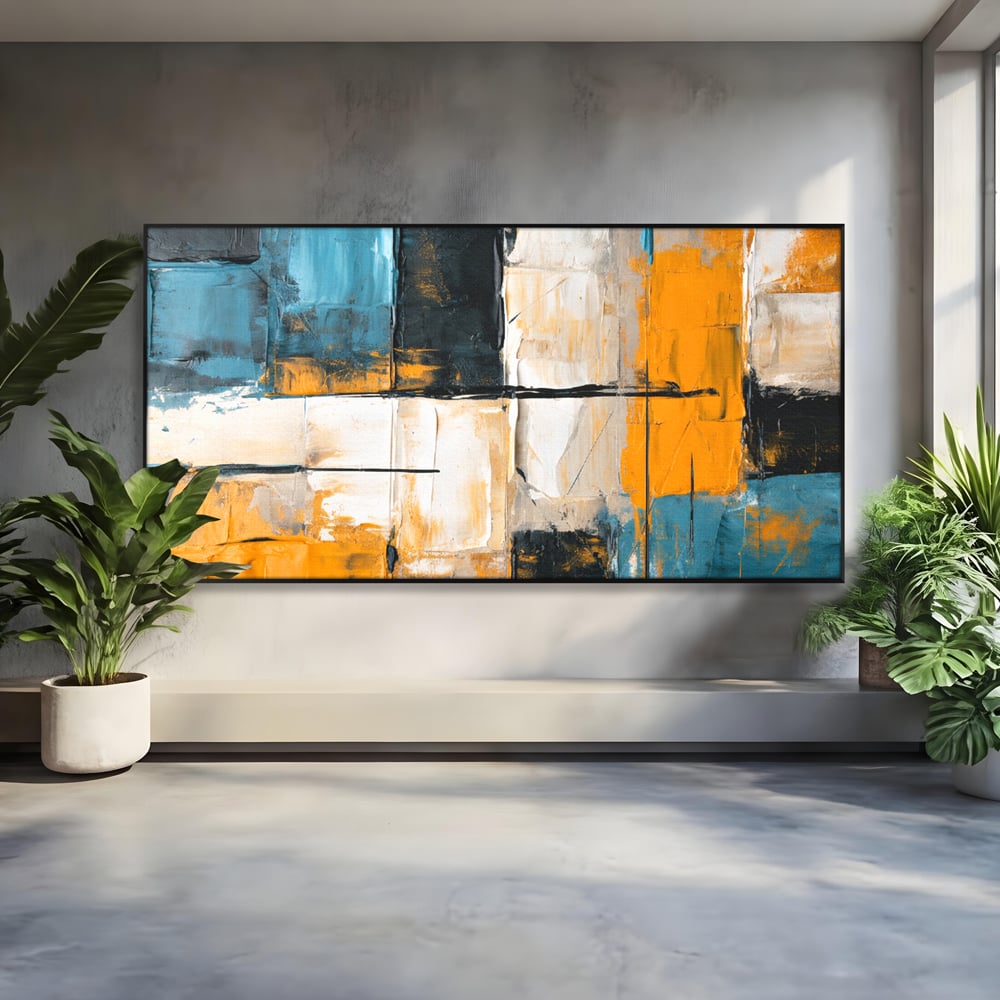 Tablou Canvas Premium, LuxCanva® C1281, Spatii care tac, Geometrie, Culori, Abstract, Materie, Volum, Profunzime, Stabilitate, Urban, Univers, Gravitate, Expozitie, Birou, Living, Dormitor
