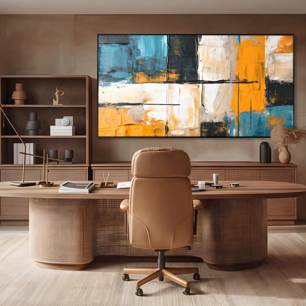 Tablou Canvas Premium, LuxCanva® C1281, Spatii care tac, Geometrie, Culori, Abstract, Materie, Volum, Profunzime, Stabilitate, Urban, Univers, Gravitate, Expozitie, Birou, Living, Dormitor