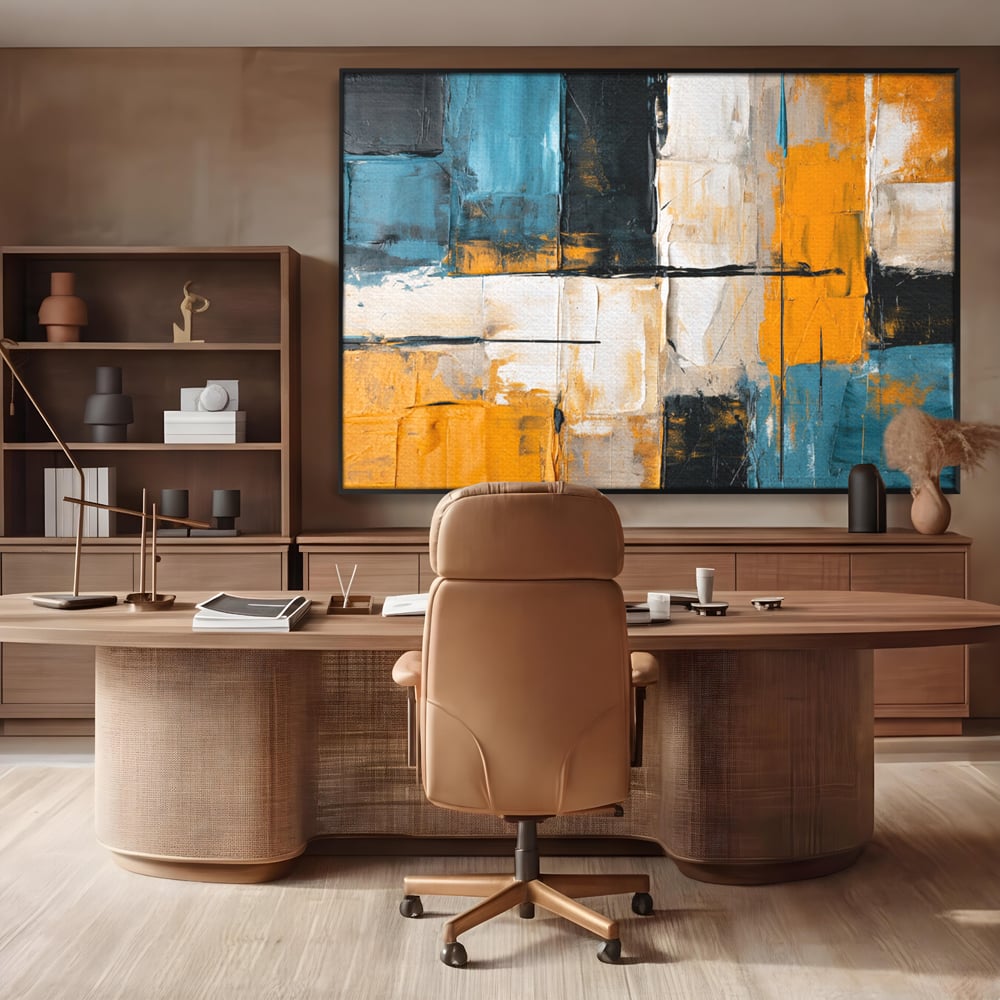 Tablou Canvas Premium, LuxCanva® C1281, Spatii care tac, Geometrie, Culori, Abstract, Materie, Volum, Profunzime, Stabilitate, Urban, Univers, Gravitate, Expozitie, Birou, Living, Dormitor