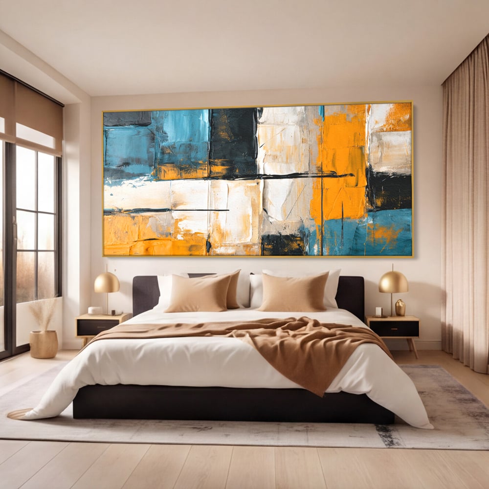 Tablou Canvas Premium, LuxCanva® C1281, Spatii care tac, Geometrie, Culori, Abstract, Materie, Volum, Profunzime, Stabilitate, Urban, Univers, Gravitate, Expozitie, Birou, Living, Dormitor