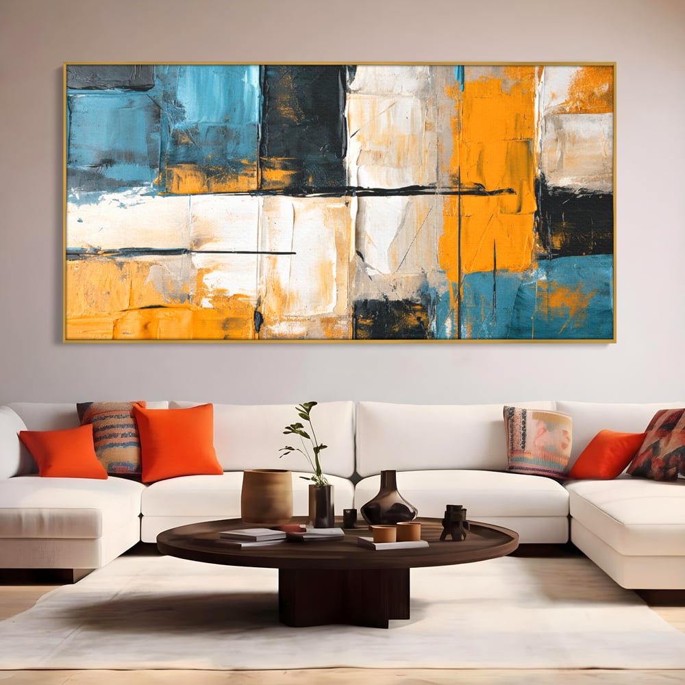 Tablou Canvas Premium, LuxCanva® C1281, Spatii care tac, Geometrie, Culori, Abstract, Materie, Volum, Profunzime, Stabilitate, Urban, Univers, Gravitate, Expozitie, Birou, Living, Dormitor