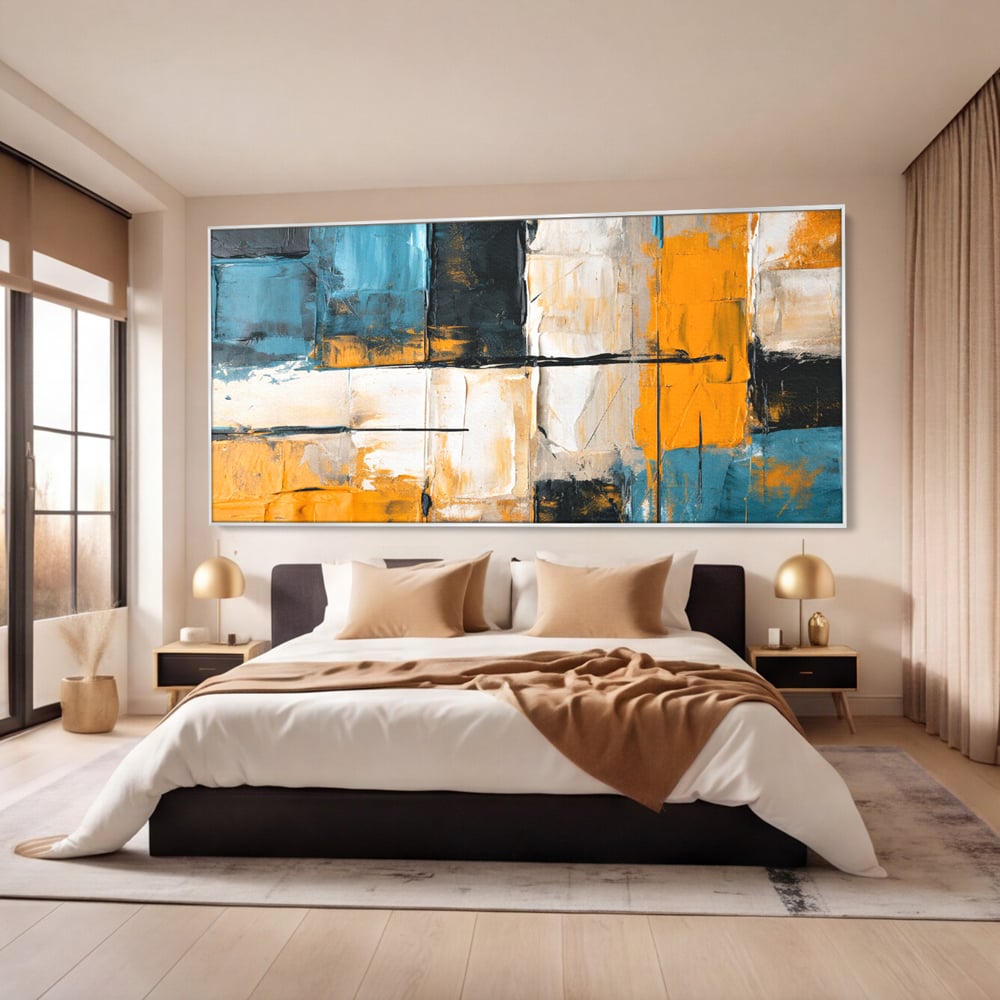 Tablou Canvas Premium, LuxCanva® C1281, Spatii care tac, Geometrie, Culori, Abstract, Materie, Volum, Profunzime, Stabilitate, Urban, Univers, Gravitate, Expozitie, Birou, Living, Dormitor