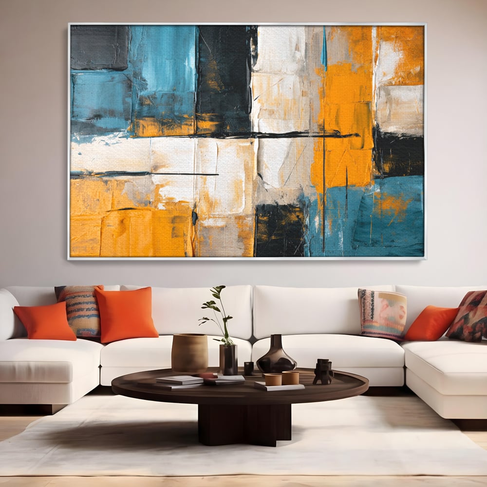 Tablou Canvas Premium, LuxCanva® C1281, Spatii care tac, Geometrie, Culori, Abstract, Materie, Volum, Profunzime, Stabilitate, Urban, Univers, Gravitate, Expozitie, Birou, Living, Dormitor