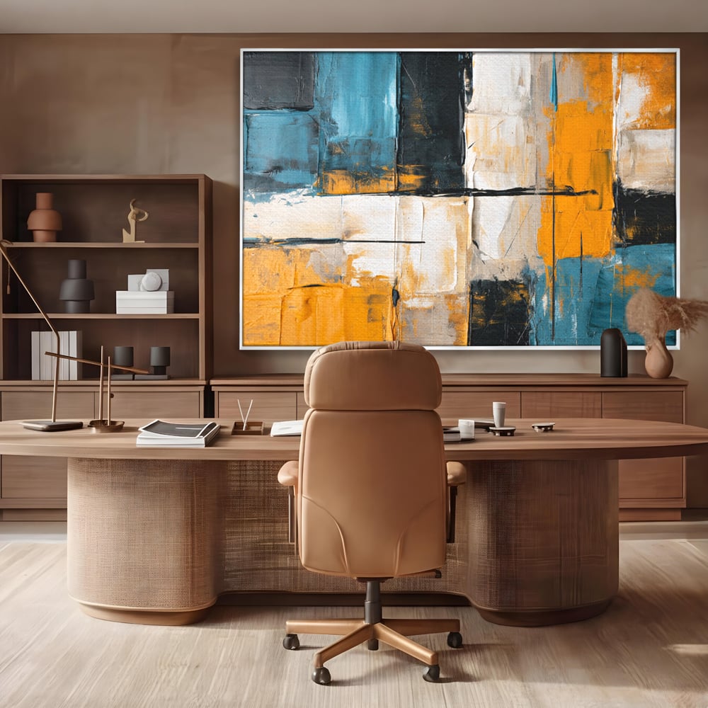 Tablou Canvas Premium, LuxCanva® C1281, Spatii care tac, Geometrie, Culori, Abstract, Materie, Volum, Profunzime, Stabilitate, Urban, Univers, Gravitate, Expozitie, Birou, Living, Dormitor