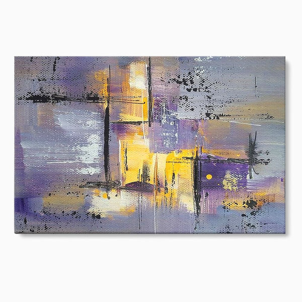 Tablou Canvas Premium, LuxCanva® C1291, Ecou in lavanda, Geometrie, Culori, Abstract, Aur, Lumina, Fereastra, Tacere, Fragment, Raza, Gri, Poezie, Emotie, Minimalism, Birou, Living, Dormitor