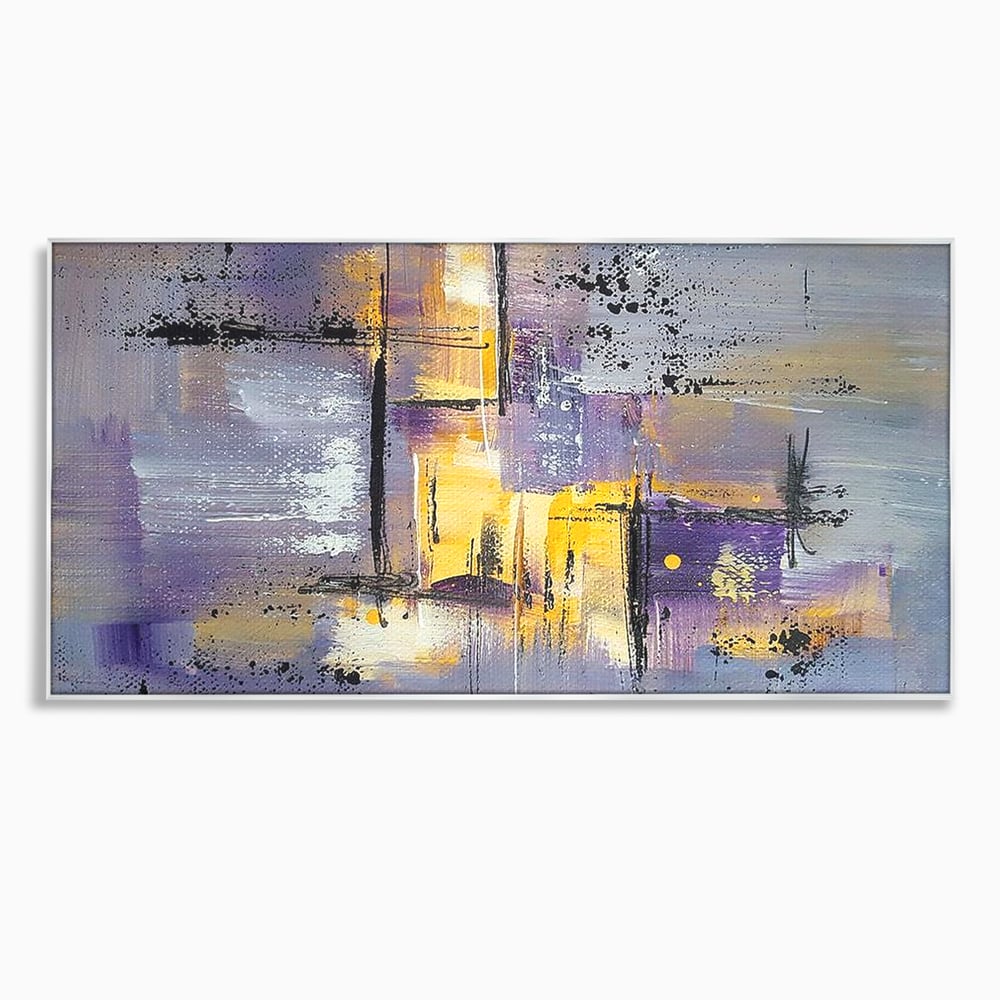 Tablou Canvas Premium, LuxCanva® C1291, Ecou in lavanda, Geometrie, Culori, Abstract, Aur, Lumina, Fereastra, Tacere, Fragment, Raza, Gri, Poezie, Emotie, Minimalism, Birou, Living, Dormitor