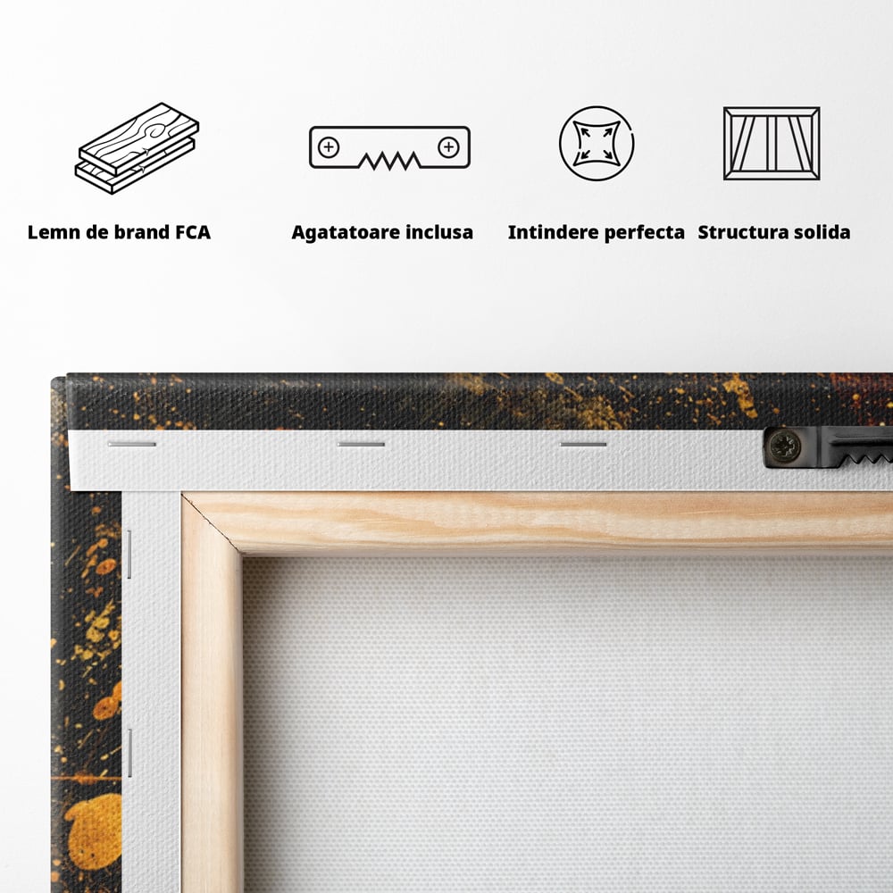 Leinwand Premium Canvas Wandkunst, LuxCanva® C1294, Frau als Geheimnis, Abstrakt, Portrait, Gold, Schwarz, Frau, Drama, Stille, Schweigen, Gesicht, Schönheit, Atmen, Nacht, Diva, Podium, Büro, Wohnen, Schlafzimmer