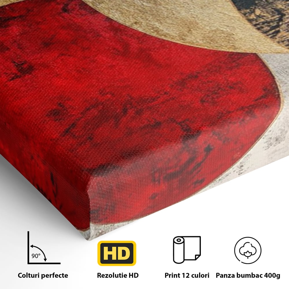 Tablou Canvas Premium, LuxCanva® C1308, Inceput Fara Sfarsit, Geometrie, Culori, Abstract, Auriu, Cosmos, Forma, Rugaciune, Ritual, Tensiune, Suprapuneri, Forma, Stare, Birou, Living, Dormitor