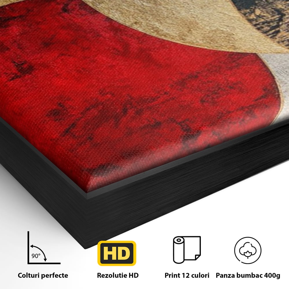 Tablou Canvas Premium, LuxCanva® C1308, Inceput Fara Sfarsit, Geometrie, Culori, Abstract, Auriu, Cosmos, Forma, Rugaciune, Ritual, Tensiune, Suprapuneri, Forma, Stare, Birou, Living, Dormitor