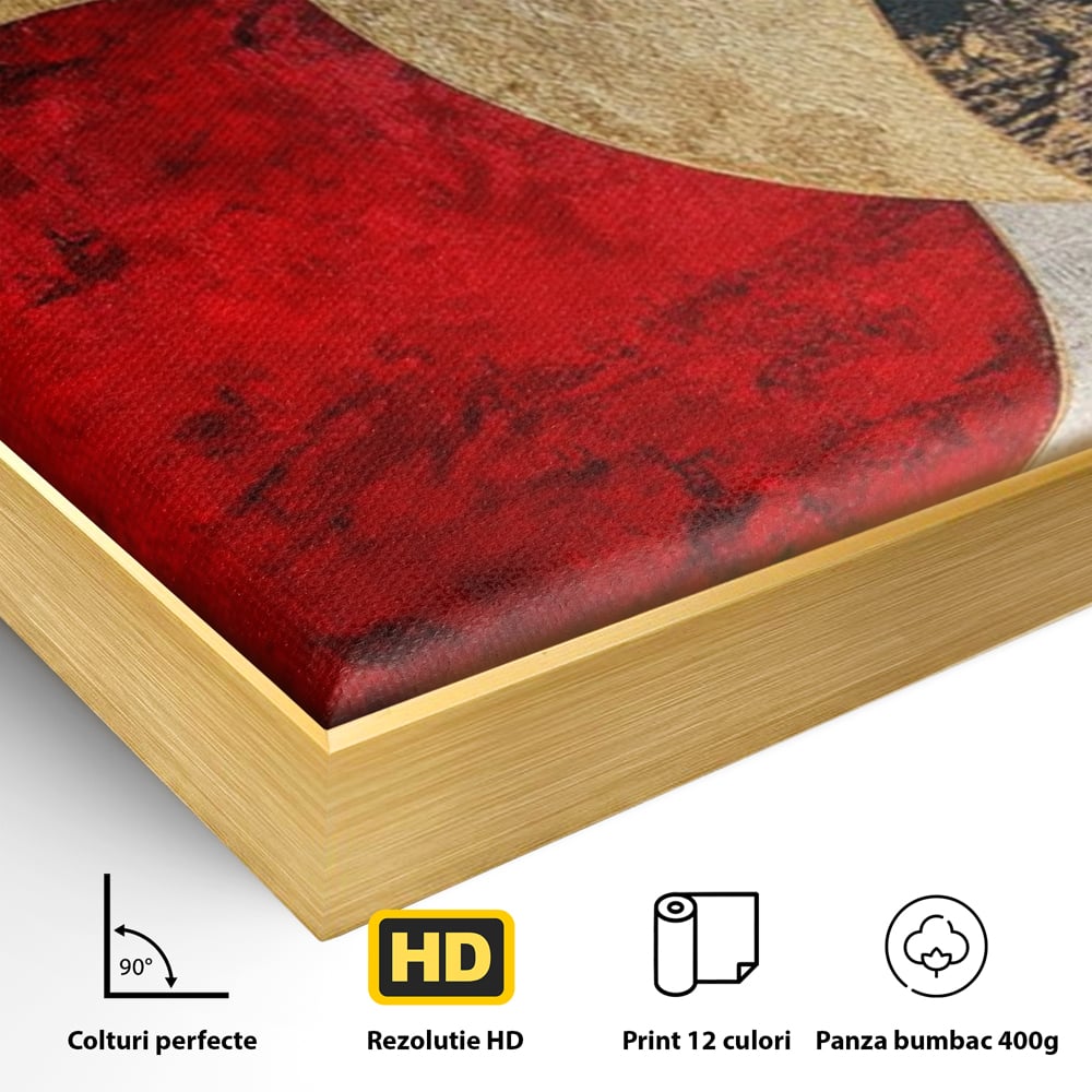 Tablou Canvas Premium, LuxCanva® C1308, Inceput Fara Sfarsit, Geometrie, Culori, Abstract, Auriu, Cosmos, Forma, Rugaciune, Ritual, Tensiune, Suprapuneri, Forma, Stare, Birou, Living, Dormitor