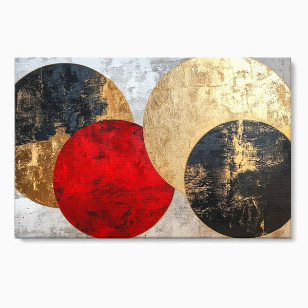 Tablou Canvas Premium, LuxCanva® C1308, Inceput Fara Sfarsit, Geometrie, Culori, Abstract, Auriu, Cosmos, Forma, Rugaciune, Ritual, Tensiune, Suprapuneri, Forma, Stare, Birou, Living, Dormitor