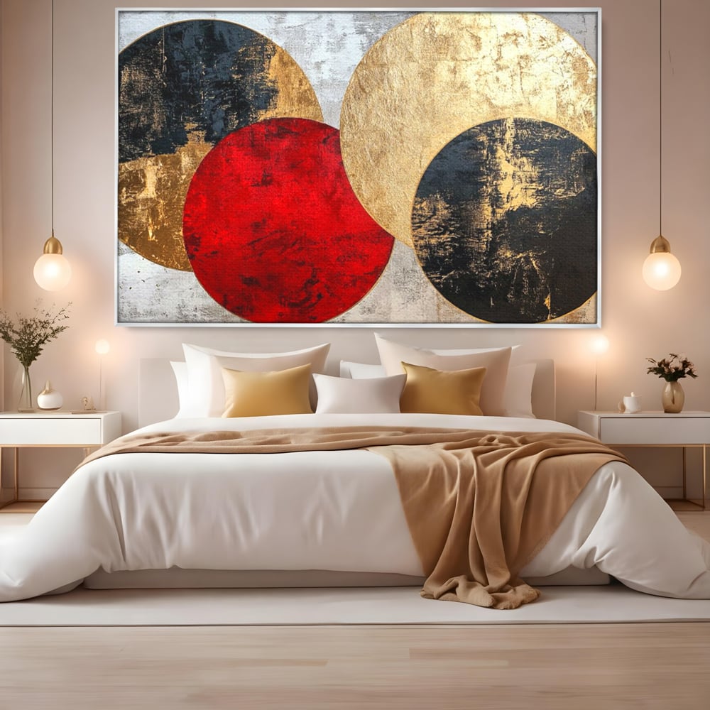Tablou Canvas Premium, LuxCanva® C1308, Inceput Fara Sfarsit, Geometrie, Culori, Abstract, Auriu, Cosmos, Forma, Rugaciune, Ritual, Tensiune, Suprapuneri, Forma, Stare, Birou, Living, Dormitor
