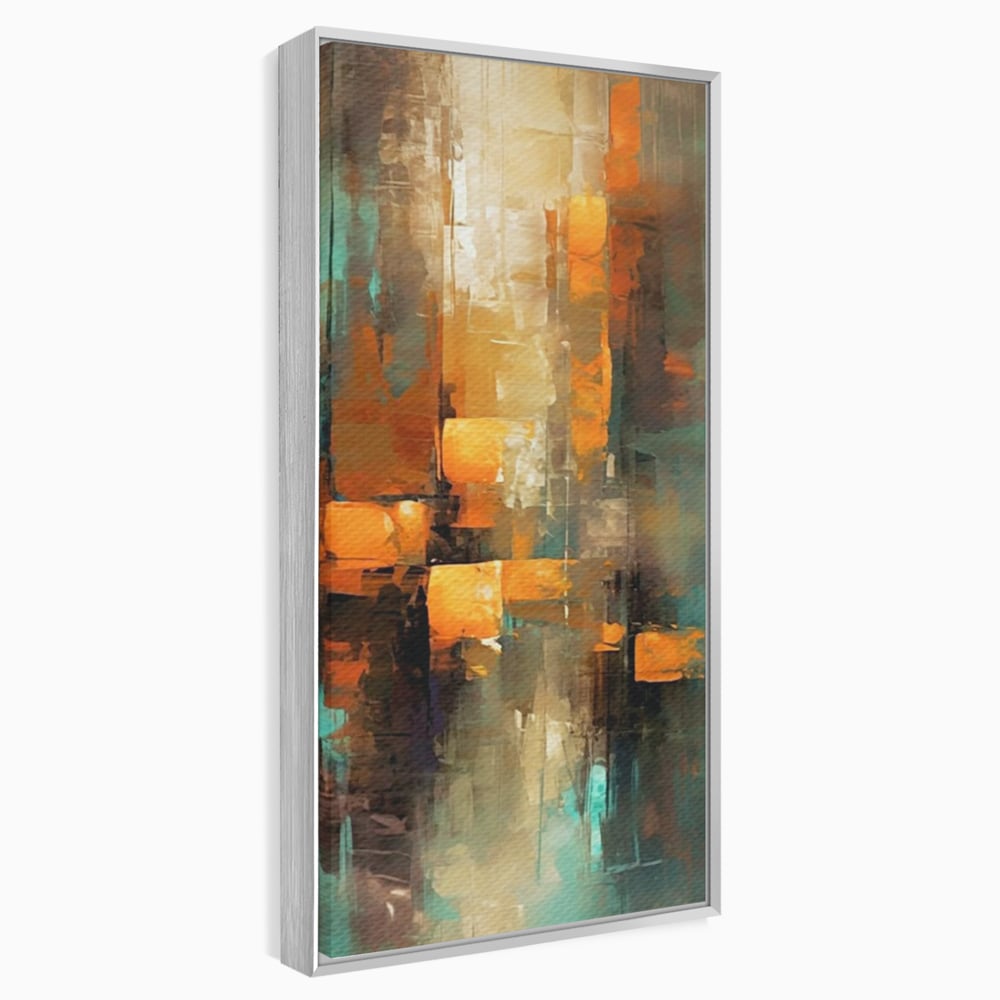 Tablou Canvas Premium, LuxCanva® C1316, Fragmente de Amurg, Culori, Abstract, Dinamism, Modern, Portocaliu, Lumina, Soare, Feerie, Poveste, Cer, Arhitectural, Ziduri, Birou, Living, Dormitor