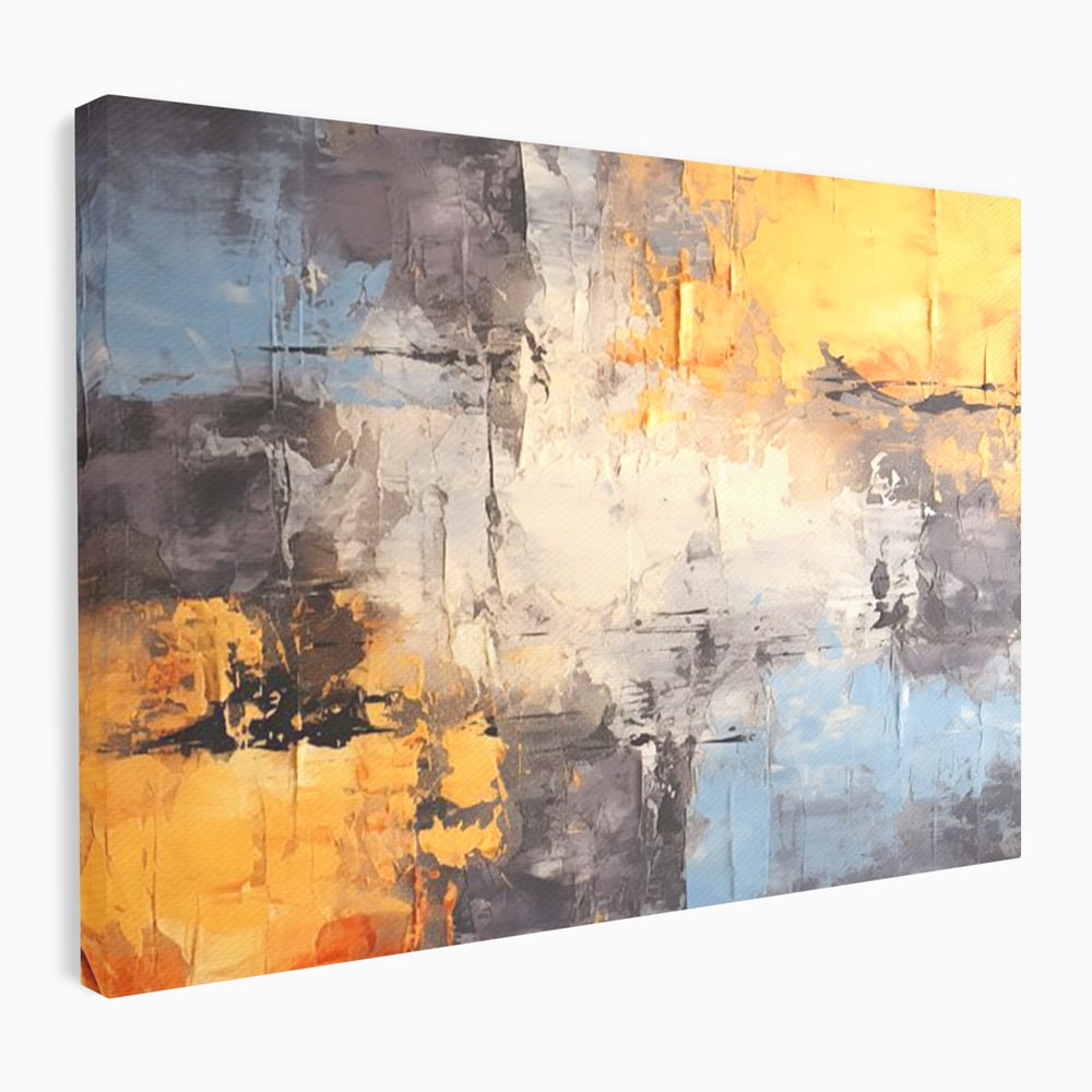 Tablou Canvas Premium, LuxCanva® C1317, Hotarul Nevazut, Culori, Abstract, Dinamism, Modern, Portocaliu, Ecou, Soare, Timp, Poveste, Cer, Arhitectural, Idei, Dorinta, Birou, Living, Dormitor