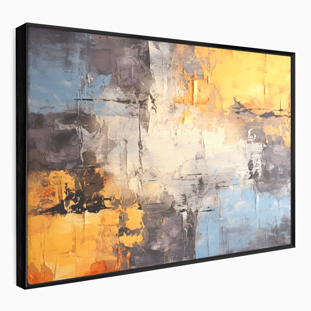 Tablou Canvas Premium, LuxCanva® C1317, Hotarul Nevazut, Culori, Abstract, Dinamism, Modern, Portocaliu, Ecou, Soare, Timp, Poveste, Cer, Arhitectural, Idei, Dorinta, Birou, Living, Dormitor