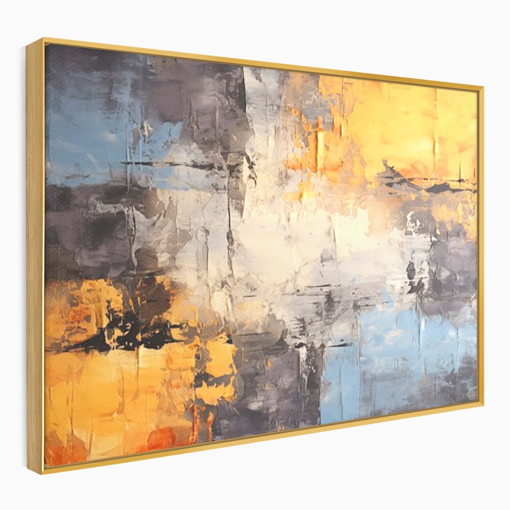 Tablou Canvas Premium, LuxCanva® C1317, Hotarul Nevazut, Culori, Abstract, Dinamism, Modern, Portocaliu, Ecou, Soare, Timp, Poveste, Cer, Arhitectural, Idei, Dorinta, Birou, Living, Dormitor