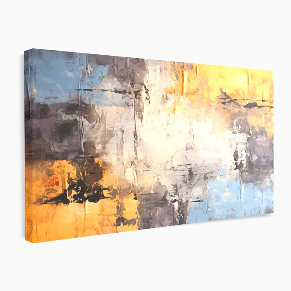 Tablou Canvas Premium, LuxCanva® C1317, Hotarul Nevazut, Culori, Abstract, Dinamism, Modern, Portocaliu, Ecou, Soare, Timp, Poveste, Cer, Arhitectural, Idei, Dorinta, Birou, Living, Dormitor