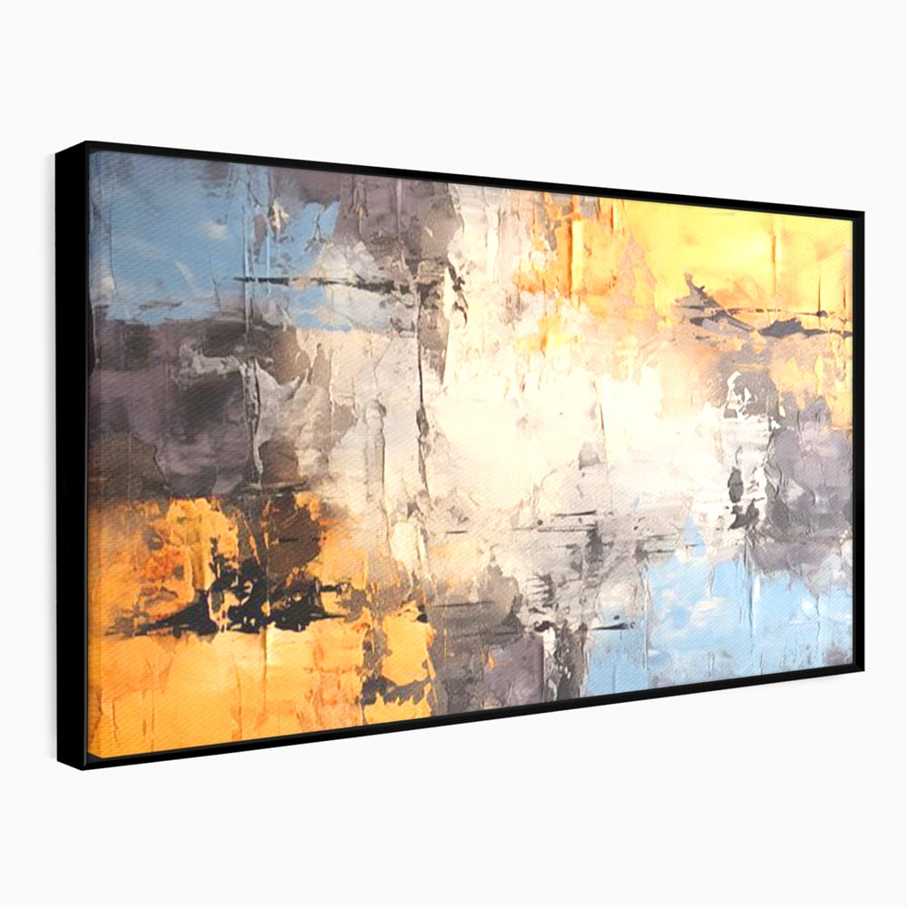Tablou Canvas Premium, LuxCanva® C1317, Hotarul Nevazut, Culori, Abstract, Dinamism, Modern, Portocaliu, Ecou, Soare, Timp, Poveste, Cer, Arhitectural, Idei, Dorinta, Birou, Living, Dormitor