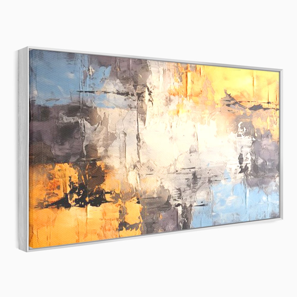 Tablou Canvas Premium, LuxCanva® C1317, Hotarul Nevazut, Culori, Abstract, Dinamism, Modern, Portocaliu, Ecou, Soare, Timp, Poveste, Cer, Arhitectural, Idei, Dorinta, Birou, Living, Dormitor