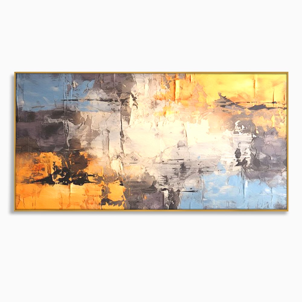 Tablou Canvas Premium, LuxCanva® C1317, Hotarul Nevazut, Culori, Abstract, Dinamism, Modern, Portocaliu, Ecou, Soare, Timp, Poveste, Cer, Arhitectural, Idei, Dorinta, Birou, Living, Dormitor