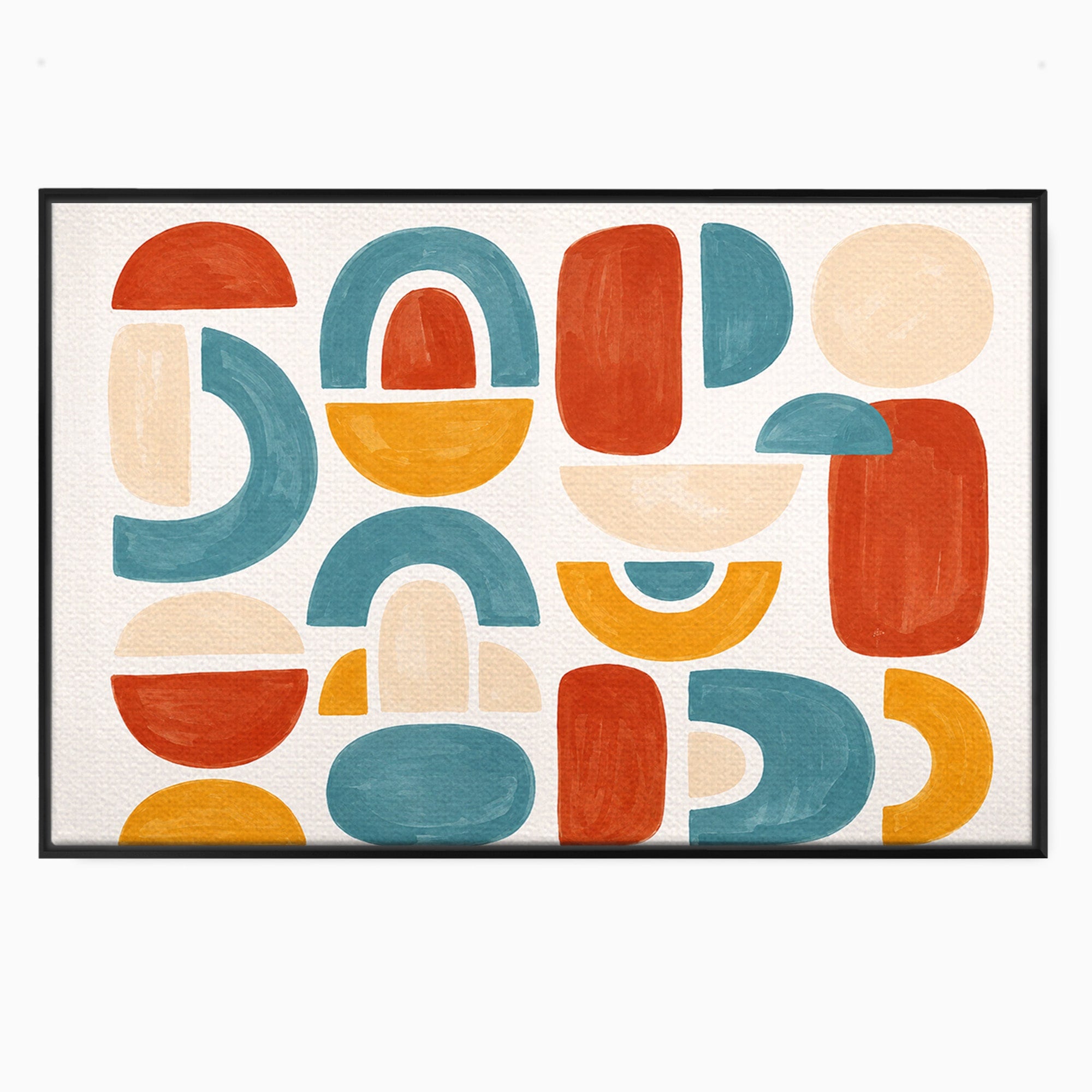 Tablou Canvas Premium LuxCanva® C1319, Forme Abstracte Colorate, Abstract, Forme Geometrice, Modern, Arta, Birou, Culori Vibrante