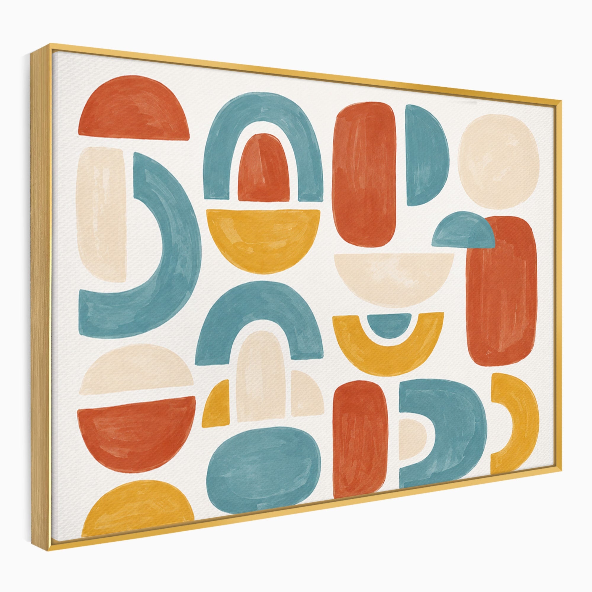 Tablou Canvas Premium LuxCanva® C1319, Forme Abstracte Colorate, Abstract, Forme Geometrice, Modern, Arta, Birou, Culori Vibrante