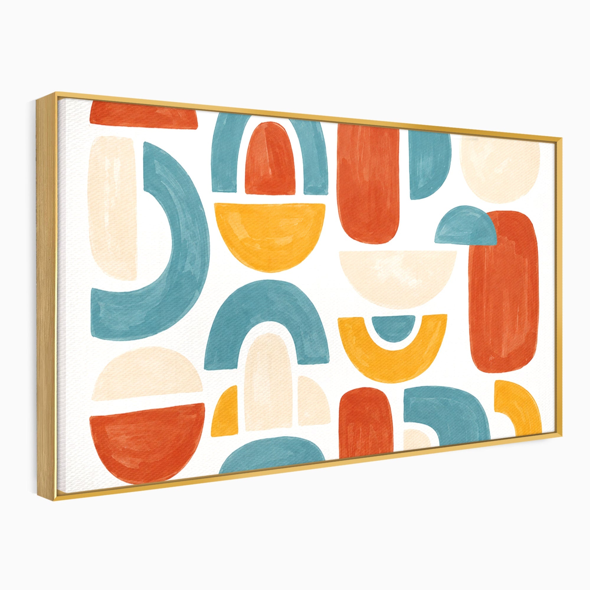 Tablou Canvas Premium LuxCanva® C1319, Forme Abstracte Colorate, Abstract, Forme Geometrice, Modern, Arta, Birou, Culori Vibrante
