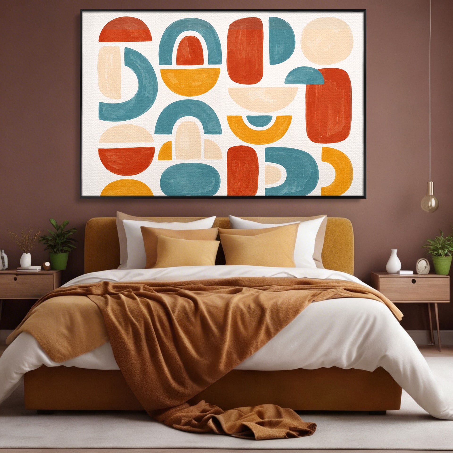 Tablou Canvas Premium LuxCanva® C1319, Forme Abstracte Colorate, Abstract, Forme Geometrice, Modern, Arta, Birou, Culori Vibrante