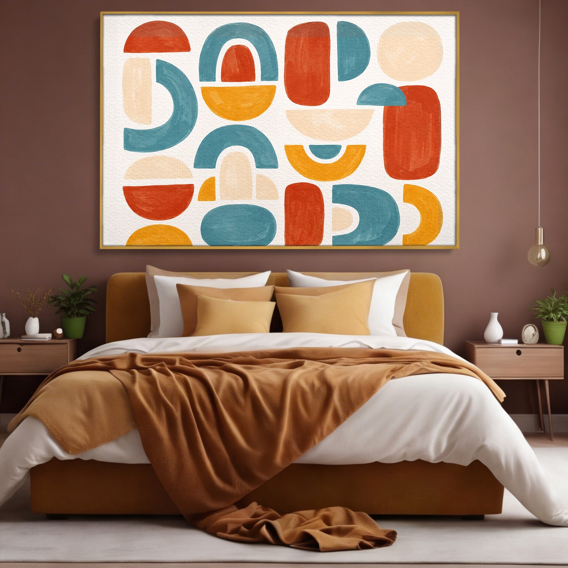 Tablou Canvas Premium LuxCanva® C1319, Forme Abstracte Colorate, Abstract, Forme Geometrice, Modern, Arta, Birou, Culori Vibrante