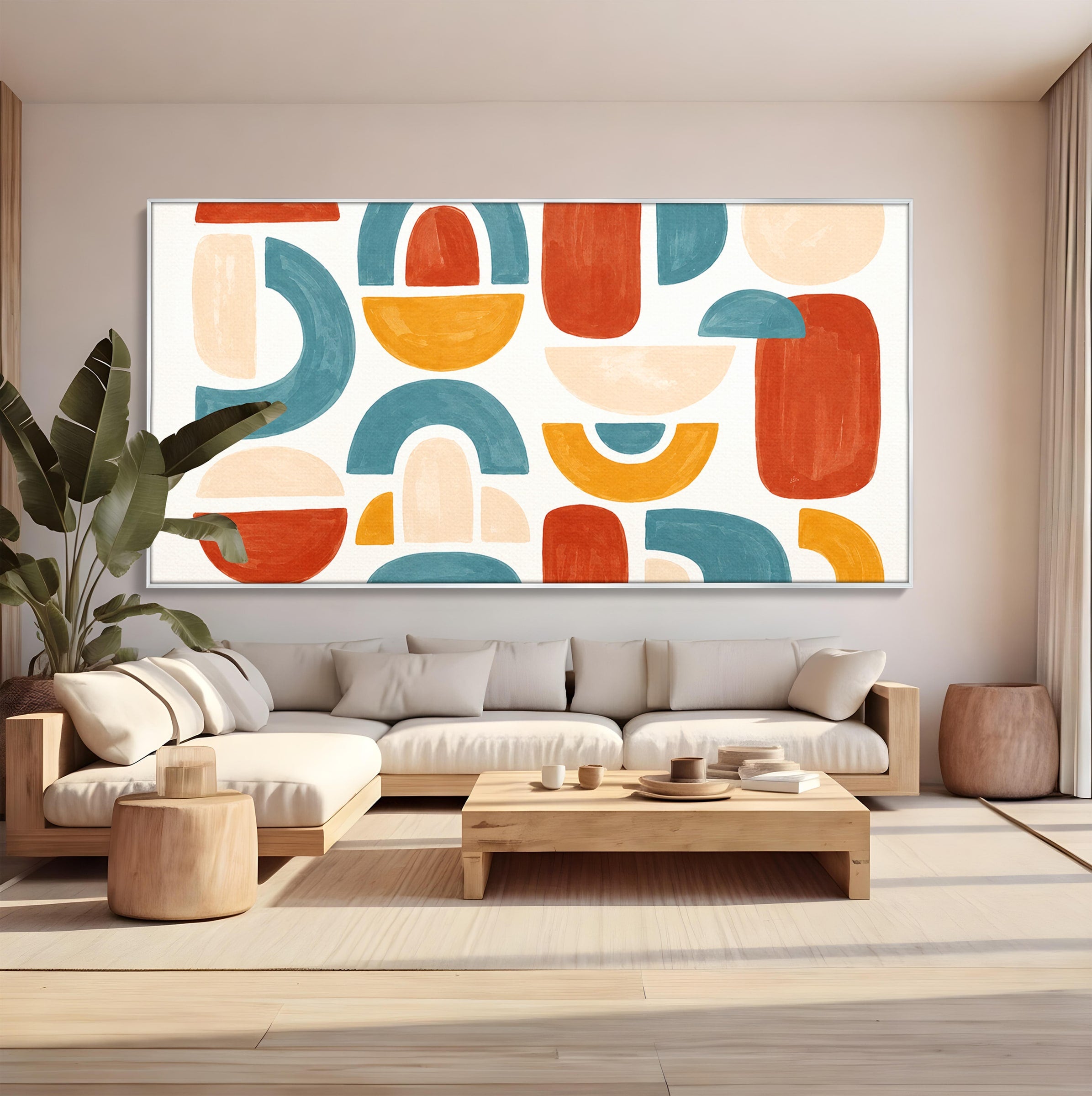 Tablou Canvas Premium LuxCanva® C1319, Forme Abstracte Colorate, Abstract, Forme Geometrice, Modern, Arta, Birou, Culori Vibrante