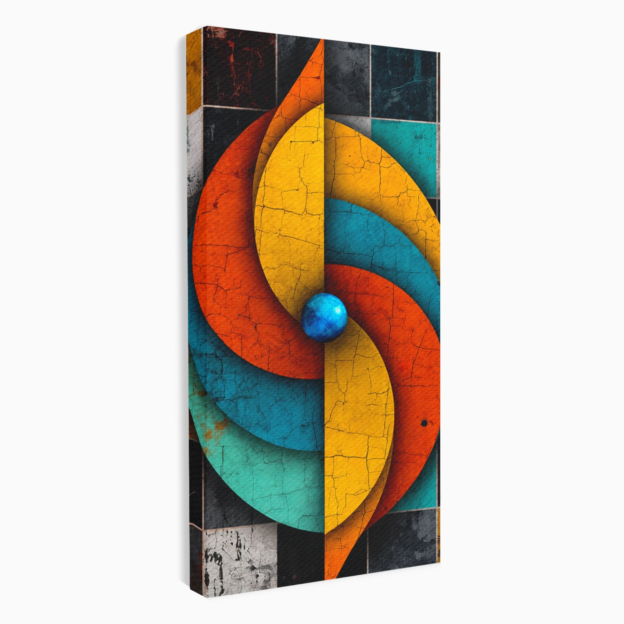 Tablou Canvas Premium LuxCanva® C1320, Spirala Abstracta Colorata, Abstract, Spirala, Geometric, Modern, Birou, Culori Vibrante