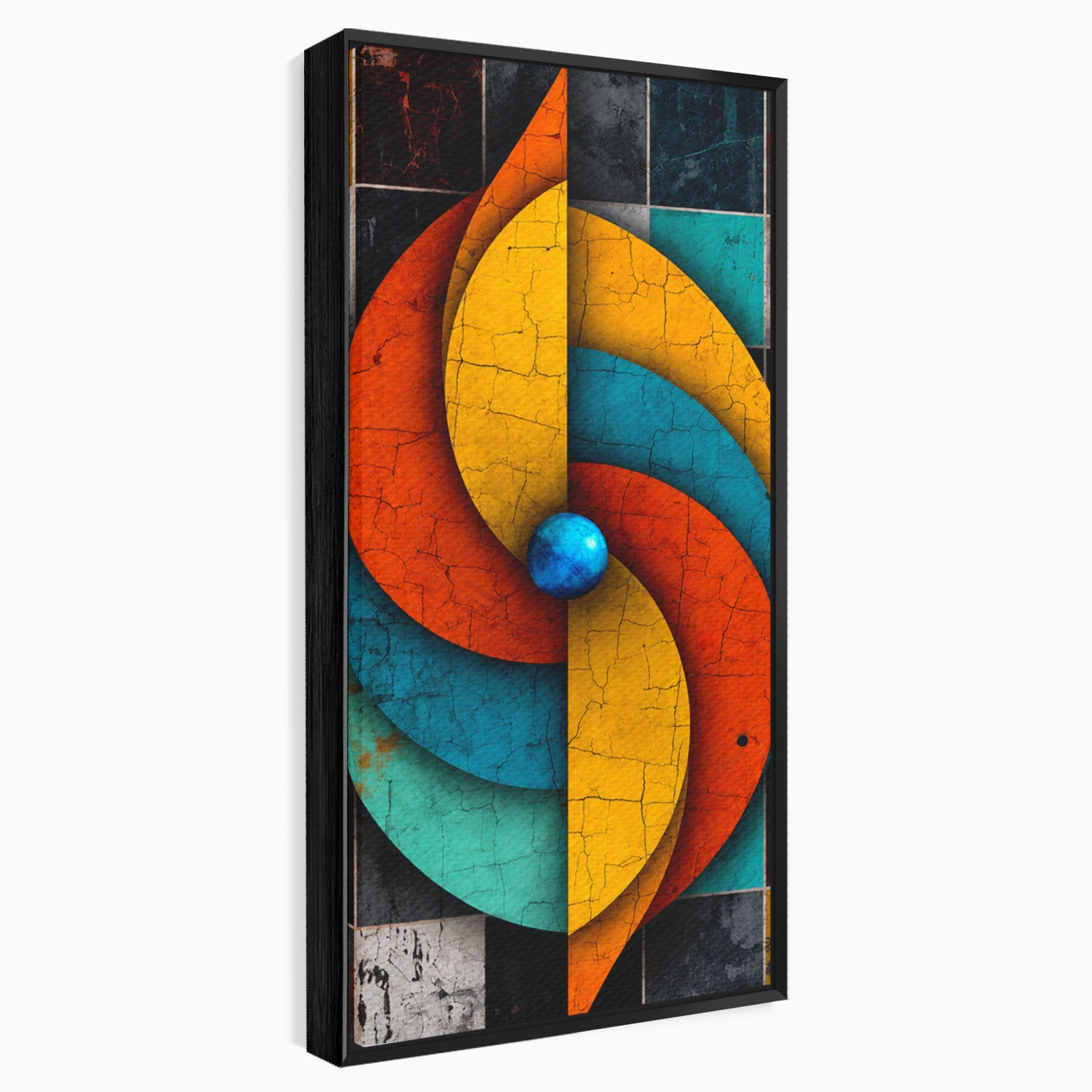 Tablou Canvas Premium LuxCanva® C1320, Spirala Abstracta Colorata, Abstract, Spirala, Geometric, Modern, Birou, Culori Vibrante