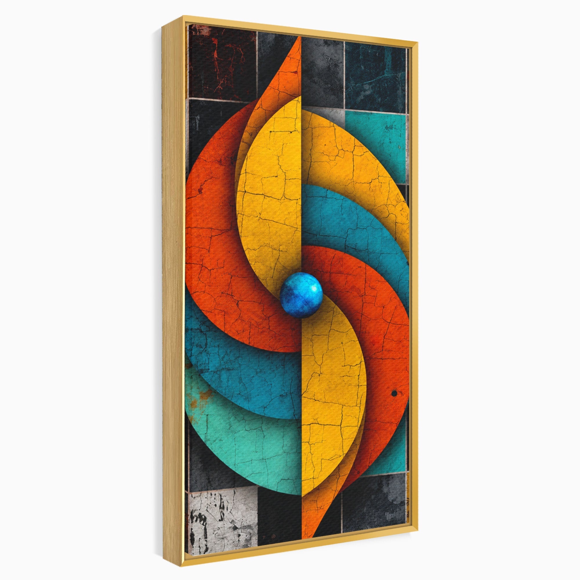 Tablou Canvas Premium LuxCanva® C1320, Spirala Abstracta Colorata, Abstract, Spirala, Geometric, Modern, Birou, Culori Vibrante
