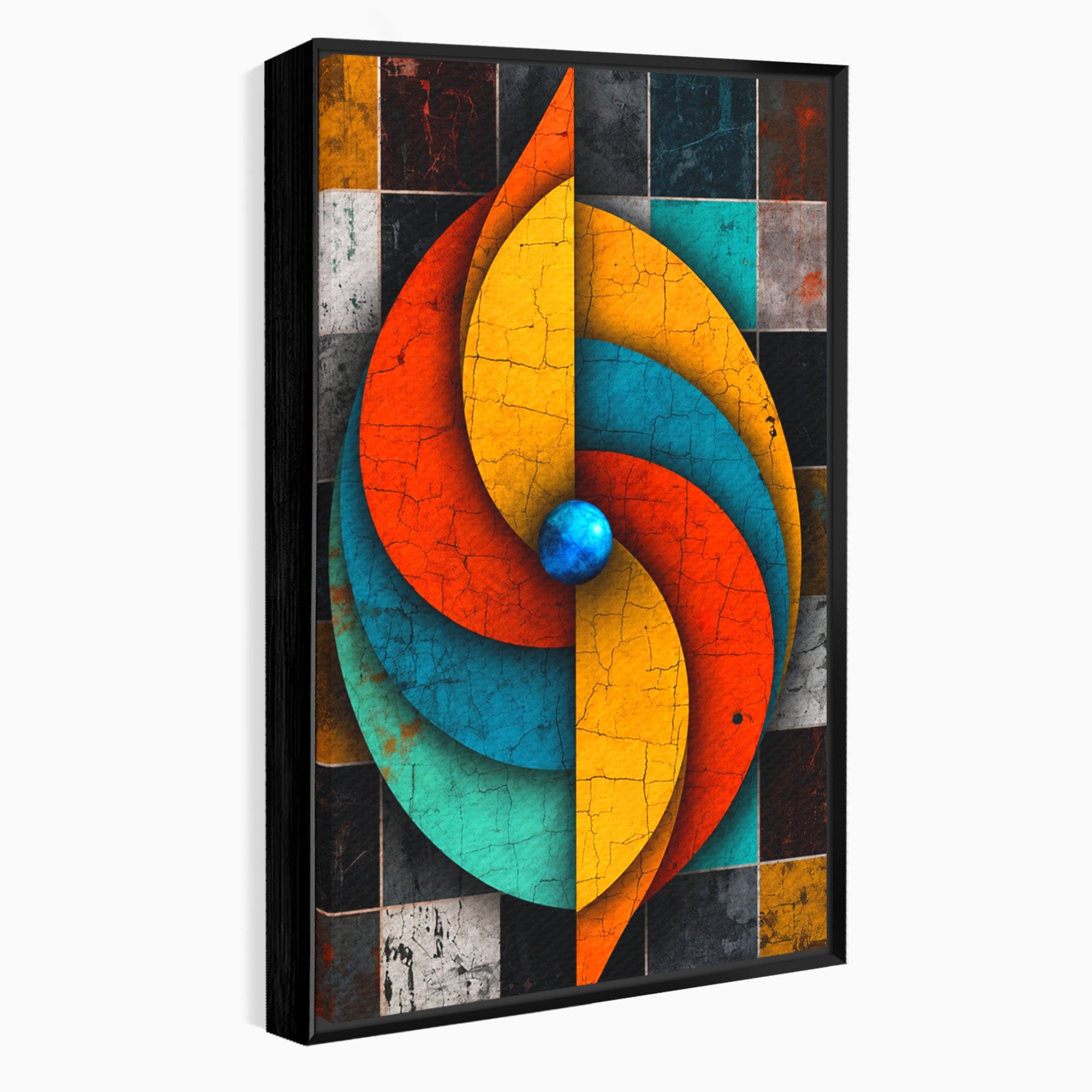 Tablou Canvas Premium LuxCanva® C1320, Spirala Abstracta Colorata, Abstract, Spirala, Geometric, Modern, Birou, Culori Vibrante
