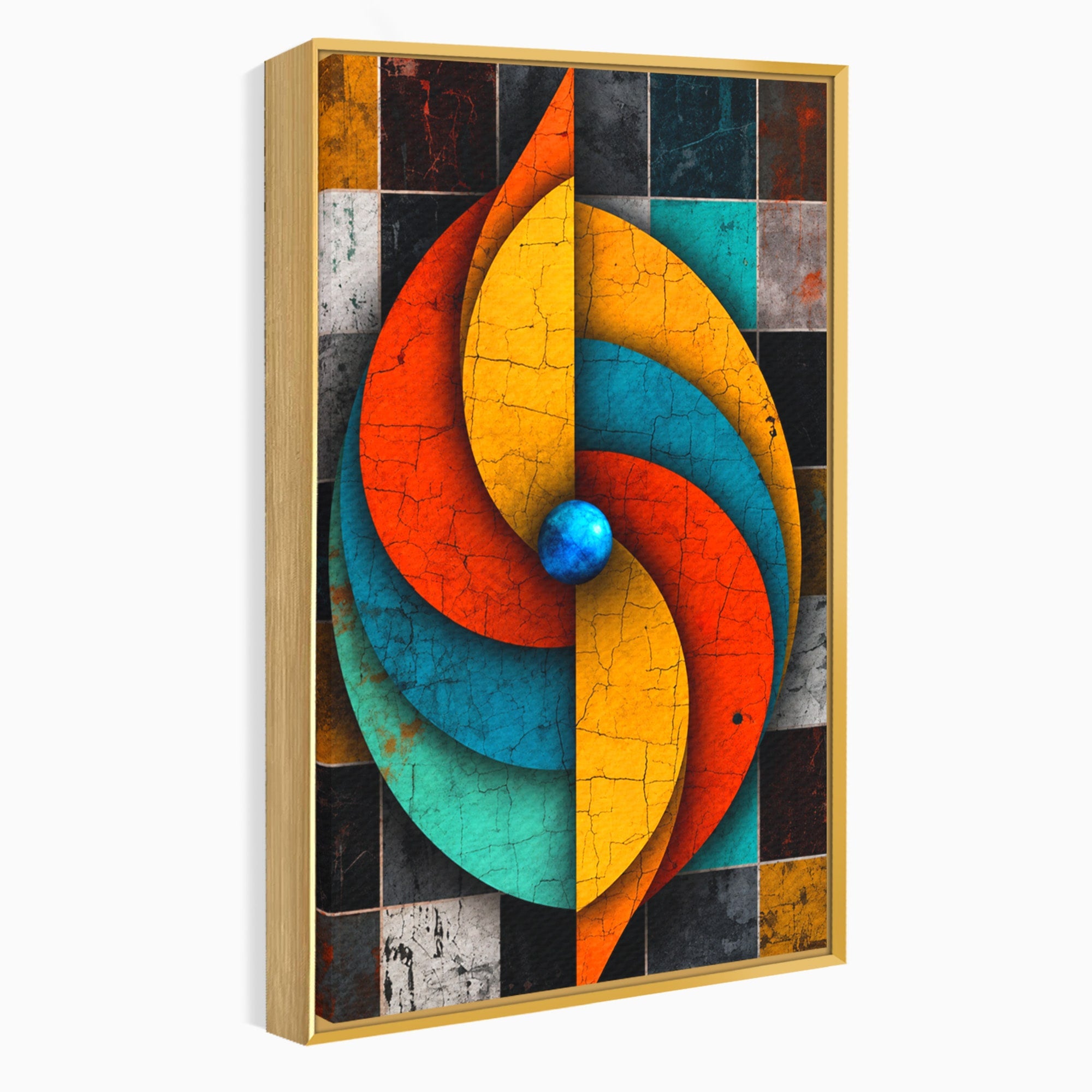 Tablou Canvas Premium LuxCanva® C1320, Spirala Abstracta Colorata, Abstract, Spirala, Geometric, Modern, Birou, Culori Vibrante