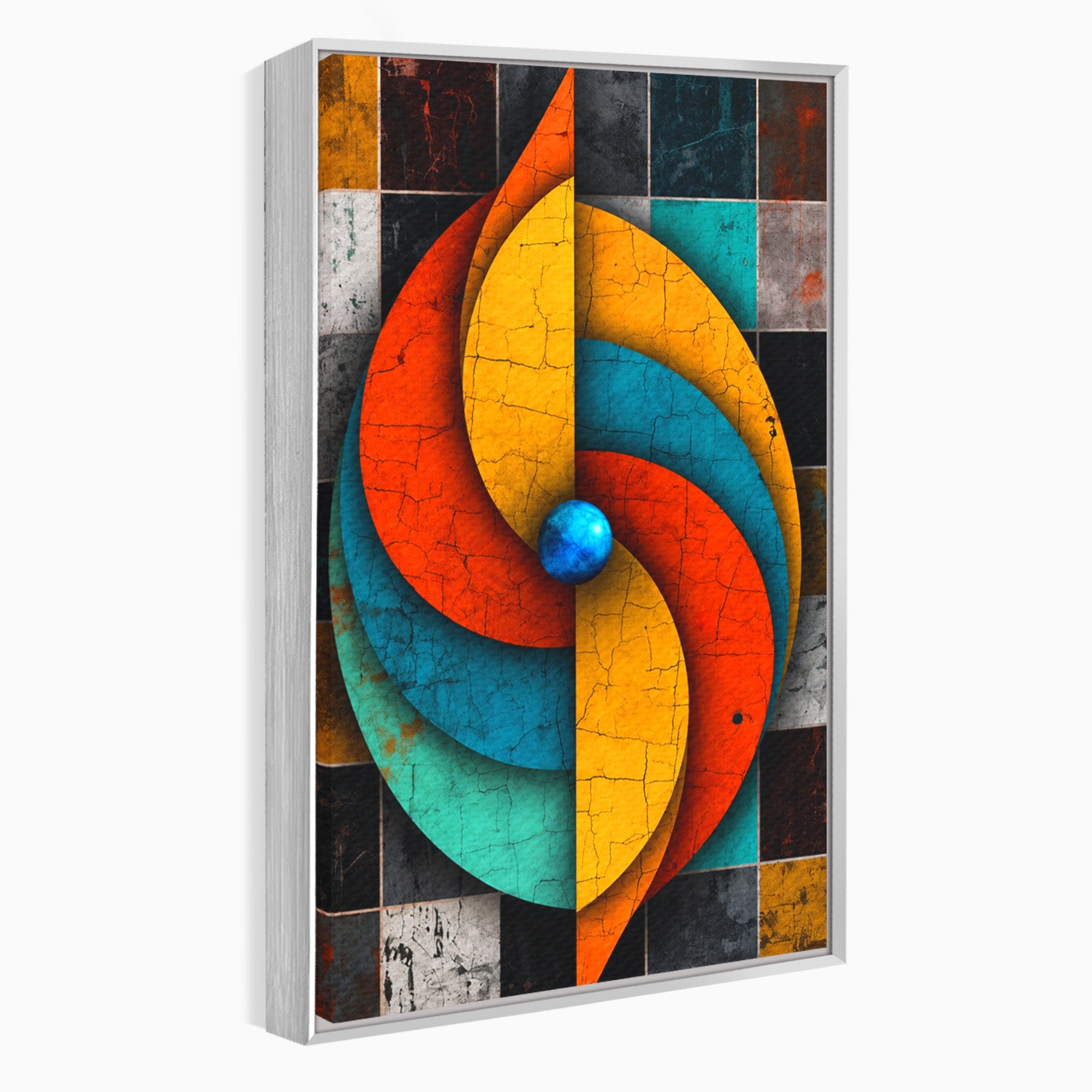 Tablou Canvas Premium LuxCanva® C1320, Spirala Abstracta Colorata, Abstract, Spirala, Geometric, Modern, Birou, Culori Vibrante