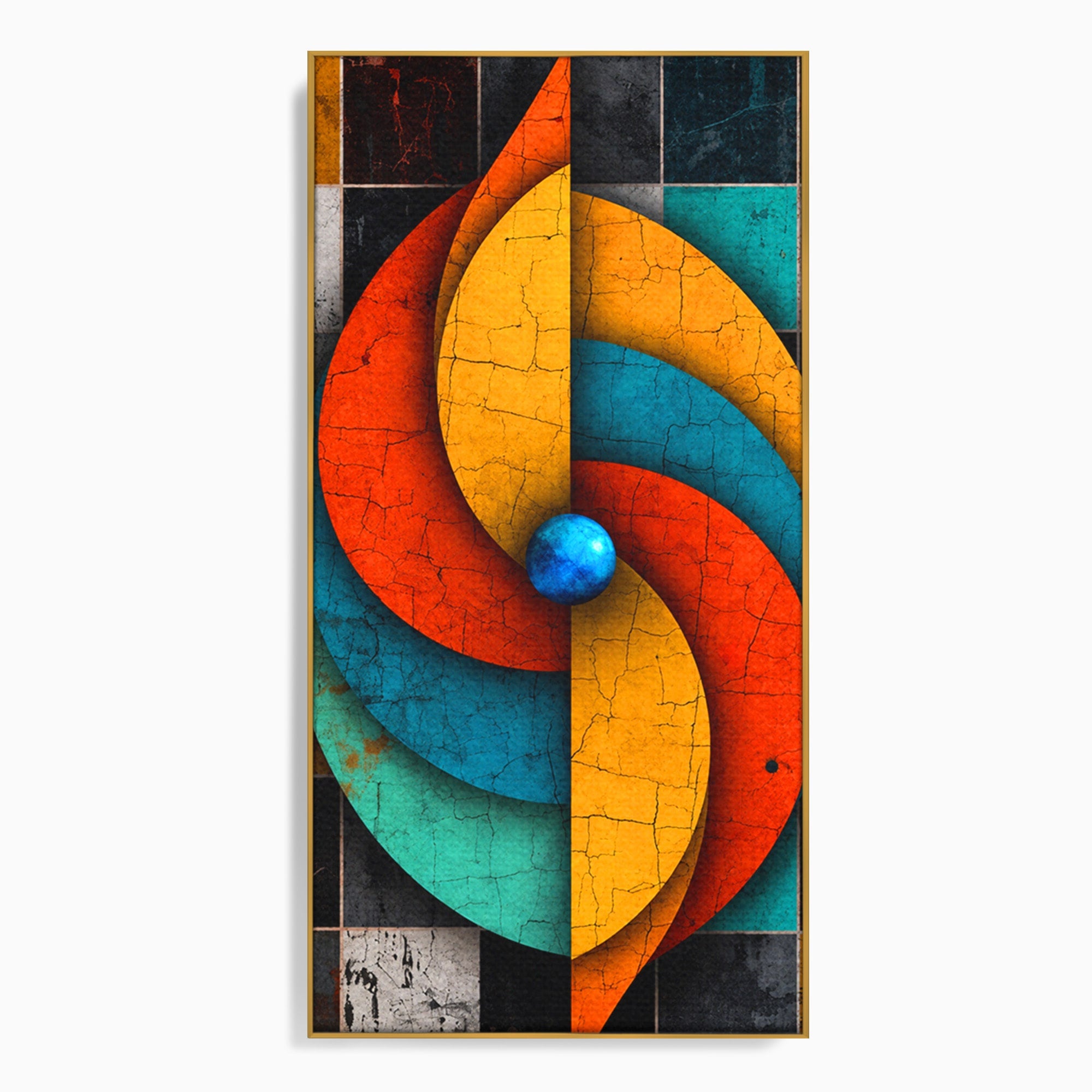 Tablou Canvas Premium LuxCanva® C1320, Spirala Abstracta Colorata, Abstract, Spirala, Geometric, Modern, Birou, Culori Vibrante