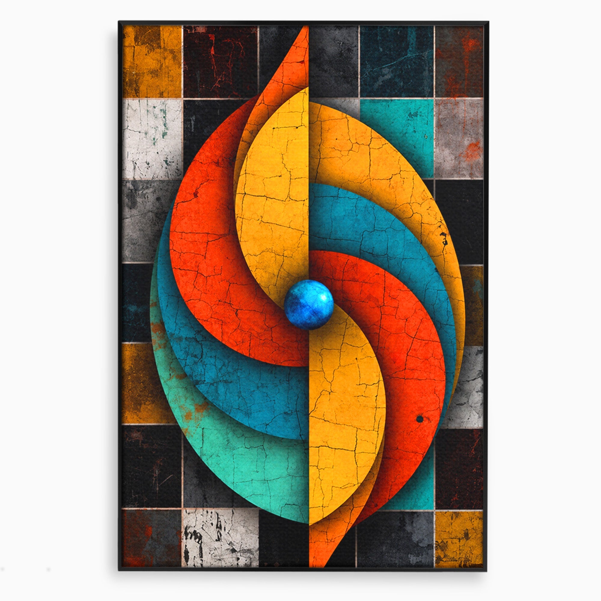 Tablou Canvas Premium LuxCanva® C1320, Spirala Abstracta Colorata, Abstract, Spirala, Geometric, Modern, Birou, Culori Vibrante