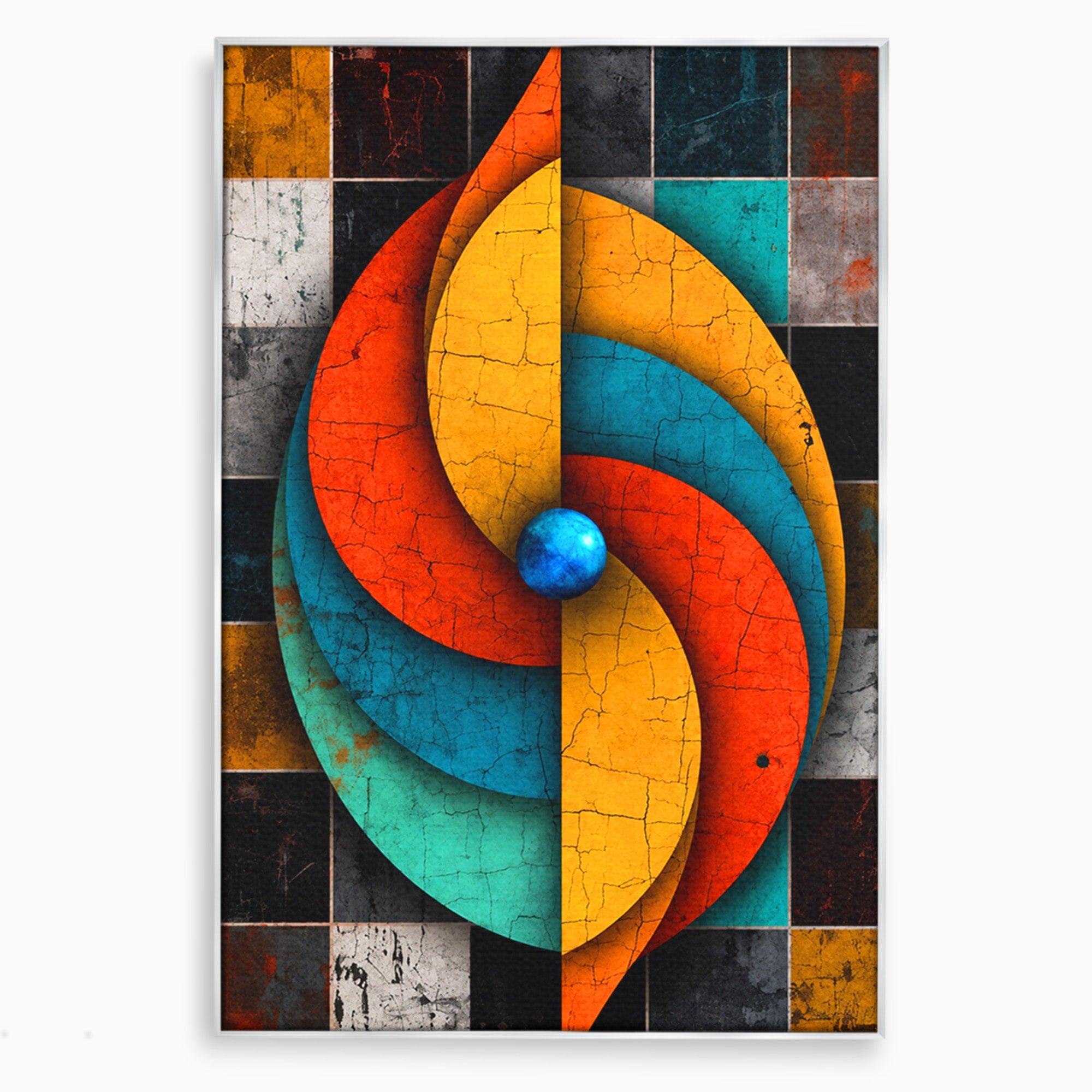 Tablou Canvas Premium LuxCanva® C1320, Spirala Abstracta Colorata, Abstract, Spirala, Geometric, Modern, Birou, Culori Vibrante