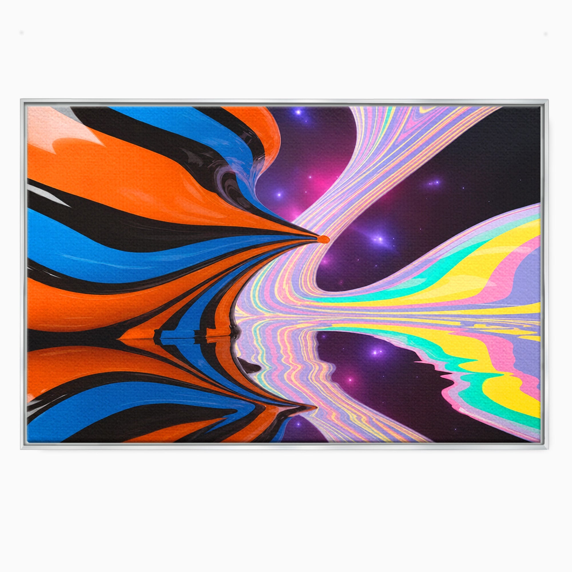 Tablou Canvas Premium LuxCanva® C1321, Universul Curcubeu, Abstract, Spatiu, Curcubeu, Living, Modern, Culori Vibrante