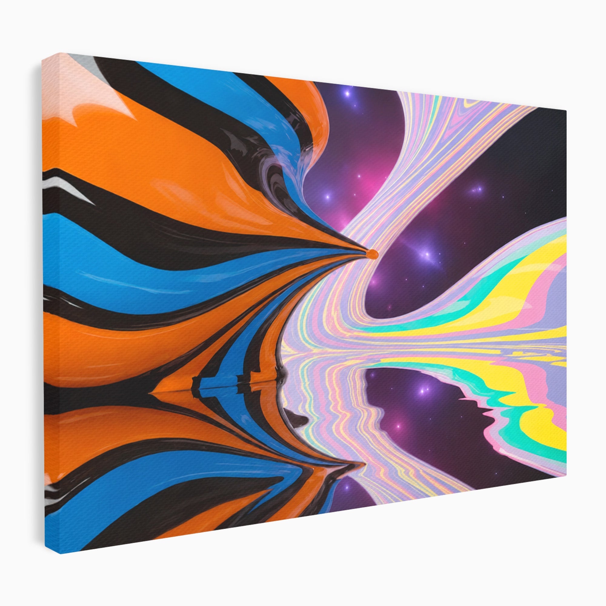 Tablou Canvas Premium LuxCanva® C1321, Universul Curcubeu, Abstract, Spatiu, Curcubeu, Living, Modern, Culori Vibrante